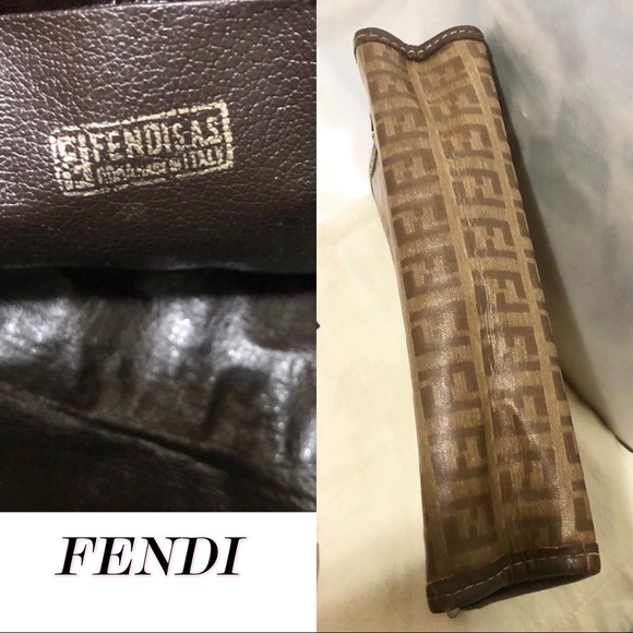 ❤️Auth❤️Beautiful Fendi Zucchino Zucca Monogram FF Logo Shoulder/Crossbody✨ - Picture 7 of 12
